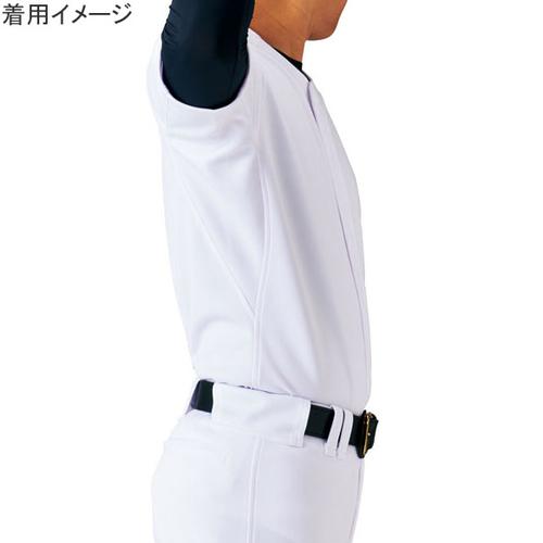 ゼット ZETT メカパン ニットフルオープンシャツ BU1281S 1100 ホワイト メンズ レディース 半袖 ユニホーム  野球ウェア ユニフォームシャツ｜esports｜02