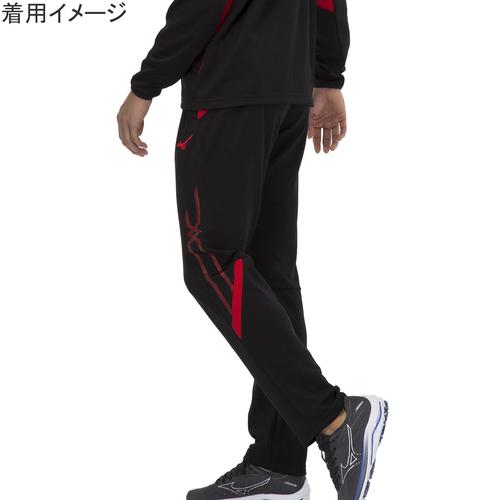 ミズノ MIZUNO MCライン ウォームアップパンツ 32MD2110 96 ブラック×チャイニーズレッド メンズ レディース ロングパンツ ジャージ ボトムス スポーツウェア｜esports｜03