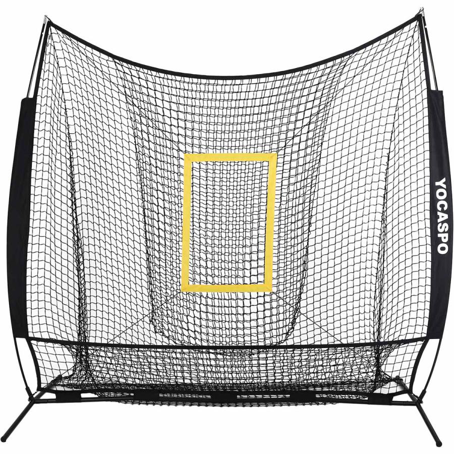 YOCASPO バッティング練習用 大型野球ネット 2.1×2.1M 野球練習ネット