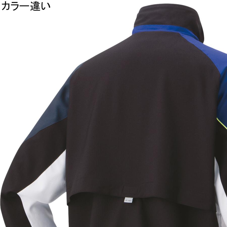 ヨネックス YONEX ユニ裏地付ウィンドウォーマーシャツ 70087 496 サンセットレッド メンズ レディース 長袖アウター フルジップアップ 防寒 スポーツウェア_4