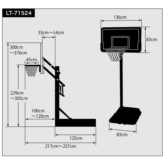 ライフタイム LIFETIME バスケットゴール＋ボールリターンセット LT