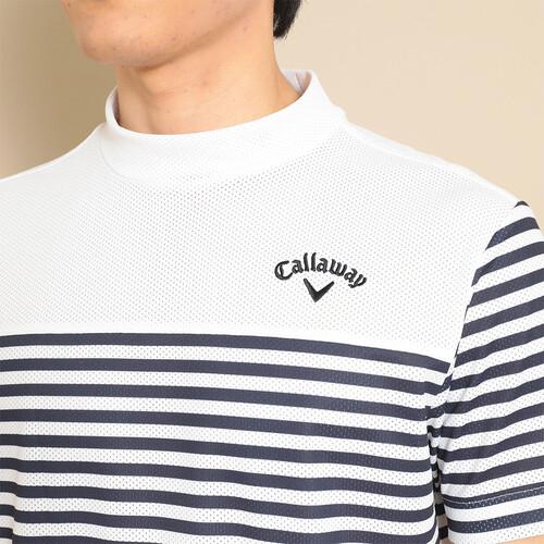 キャロウェイアパレル Callaway Apparel ボーダープリントメッシュカノコ半袖モックネックシャツ C23134107 メンズ ハイネック ゴルフウェア 2023年 春夏｜esports｜08