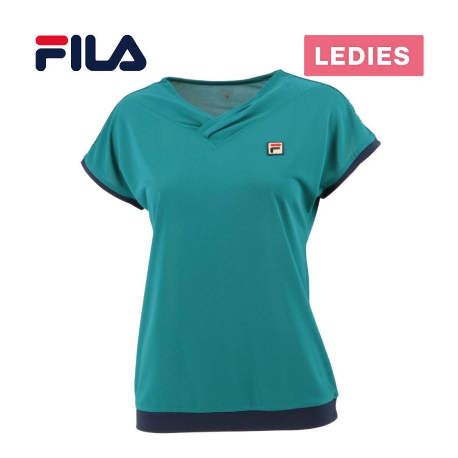 FILA（フィラ） ゲームシャツ VL2654 27B アクア レディース 半袖 T
