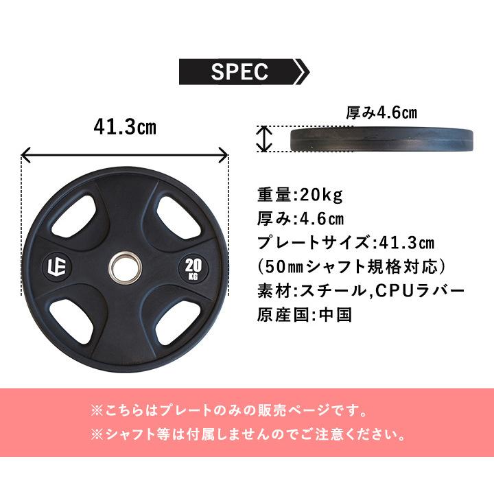 LEADING EDGE（リーディングエッジ） オリンピックプレート 20kg×2 穴