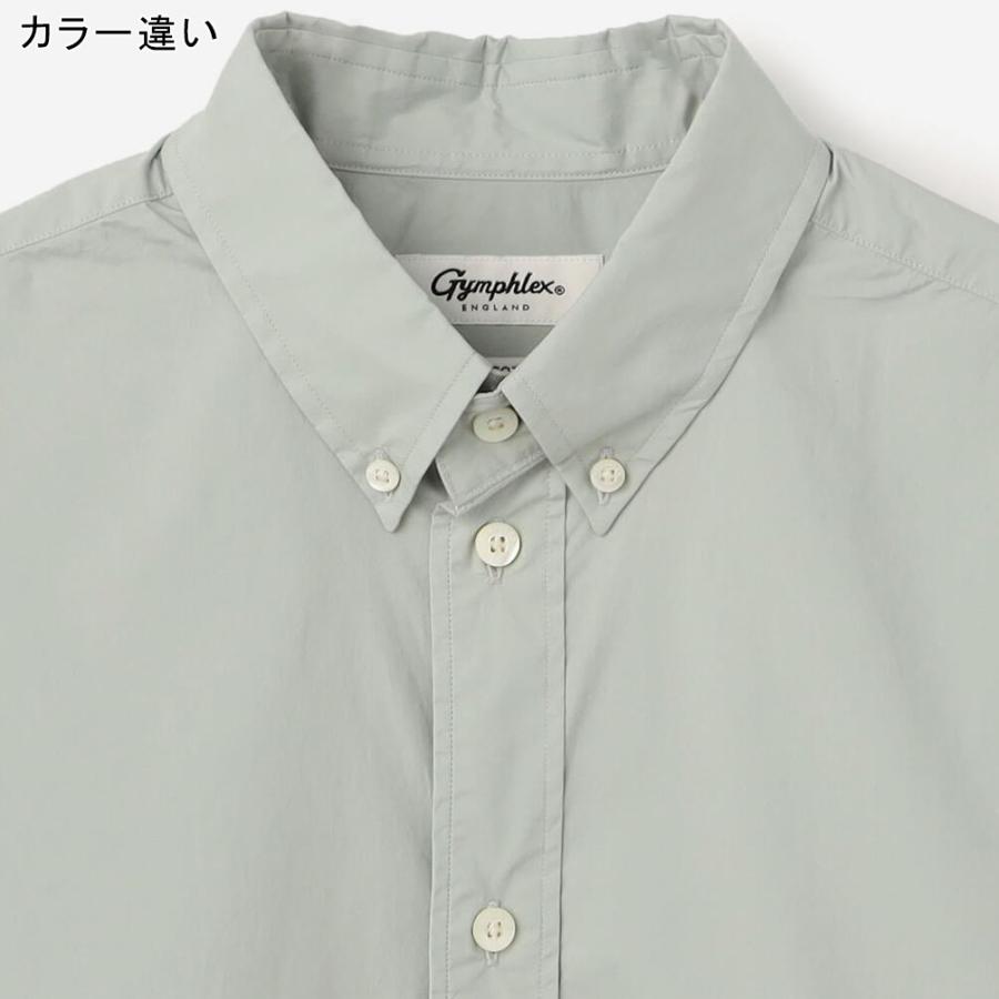 ジムフレックス GYMPHLEX ビッグボタンダウンシャツ ソリッド #GY-B0152 STB サックス レディース 母の日 プレゼント シンプル 長袖シャツ ブラウス 大きめの画像