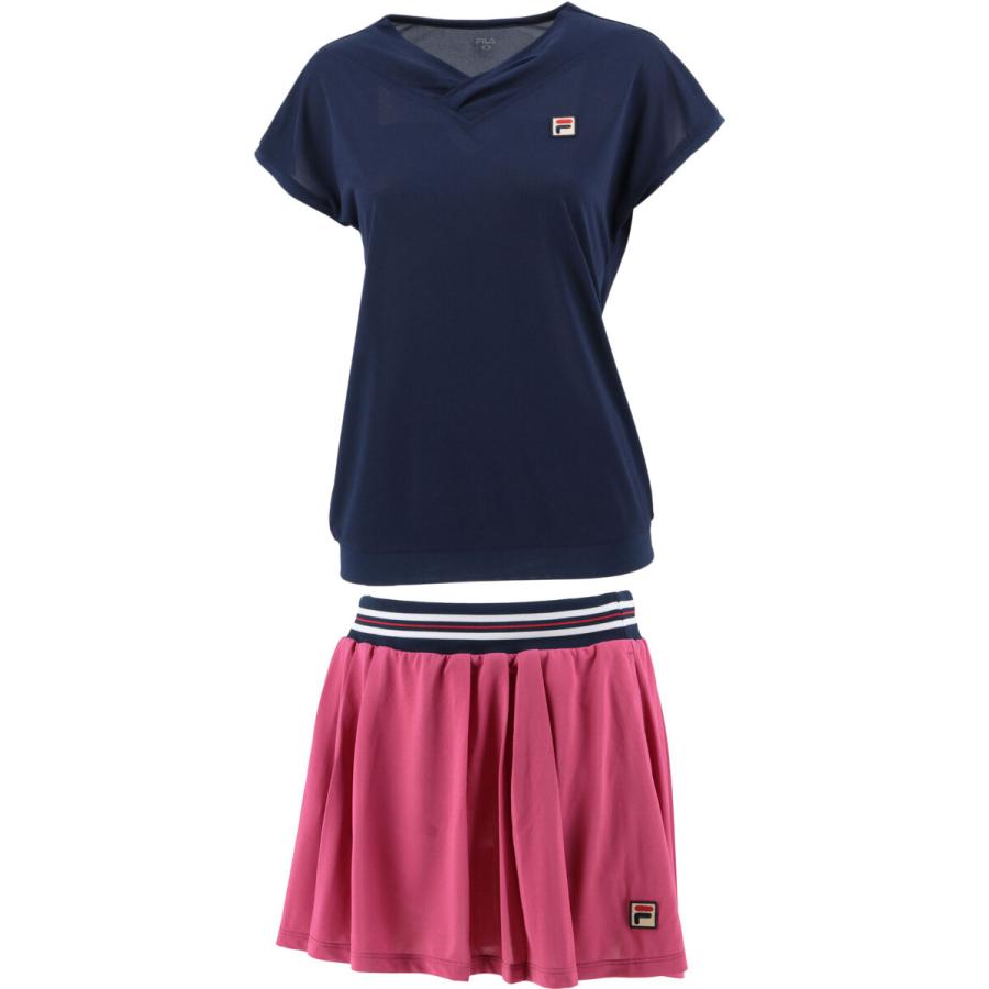FILA（フィラ） レディース ゲームシャツ VL2654 ＆ スコート VL2655