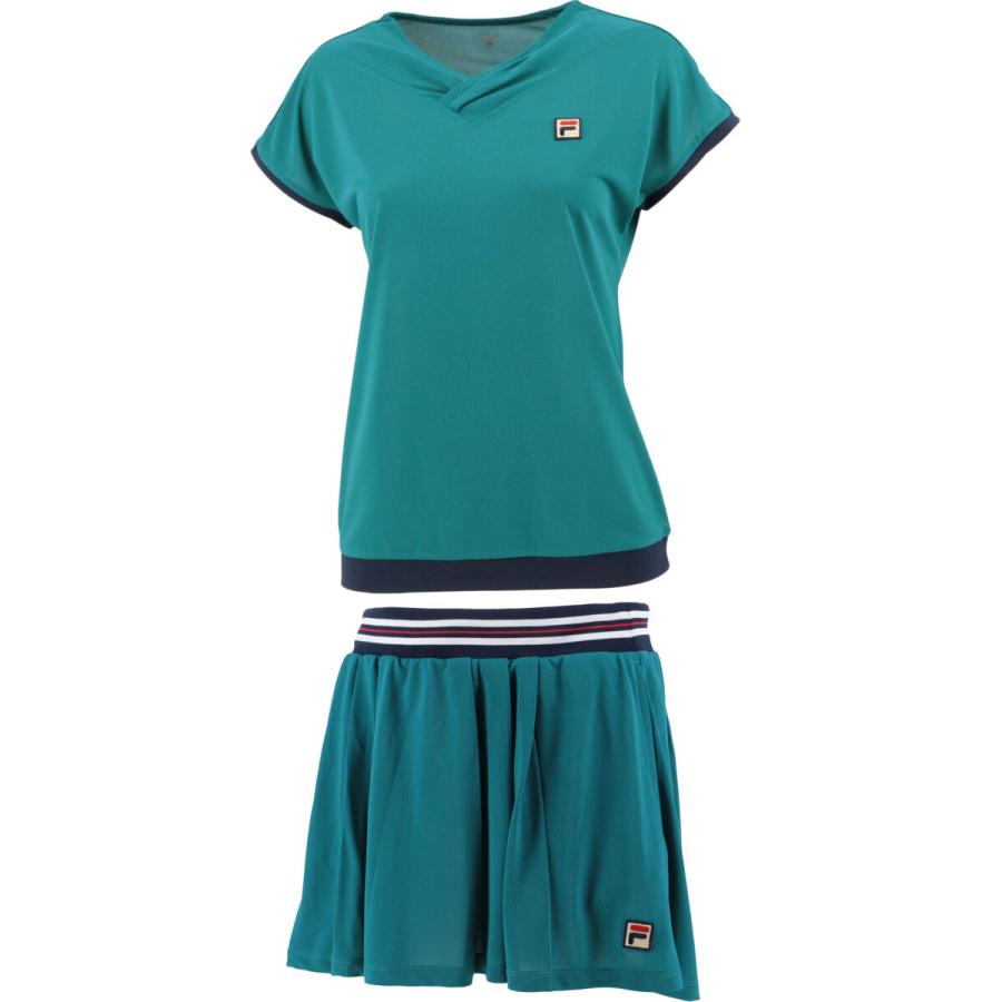 【美品】FILAゲームシャツ&スコート　Mサイズ FILA（フィラ） レディース ゲームシャツ VL2654 ＆ スコート VL2655