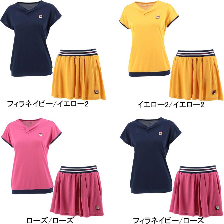 FILA（フィラ） レディース ゲームシャツ VL2654 ＆ スコート VL2655