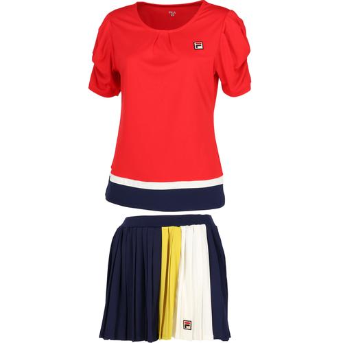 FILA フィラ レディース ゲームシャツ VL2697 & スコート FILA フィラ レディース ゲームシャツ VL2697 & スコート