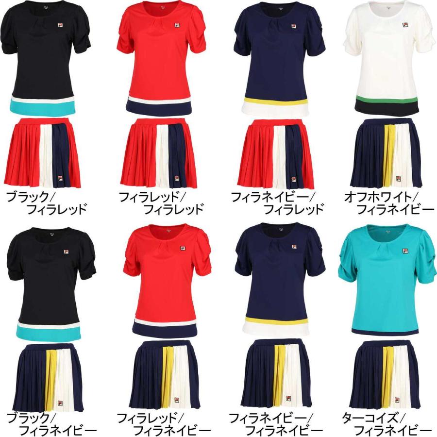 FILAフィラ＊紺×レッドのプリーツスコートと刺繍アレンジ美シルエット