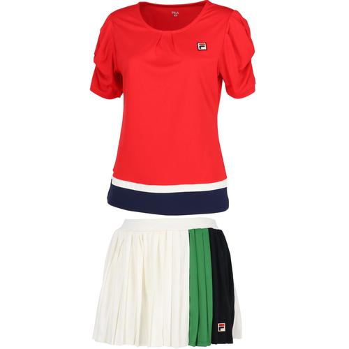 FILA フィラ レディース ゲームシャツ VL2697 & スコート FILA フィラ レディース ゲームシャツ VL2697 & スコート