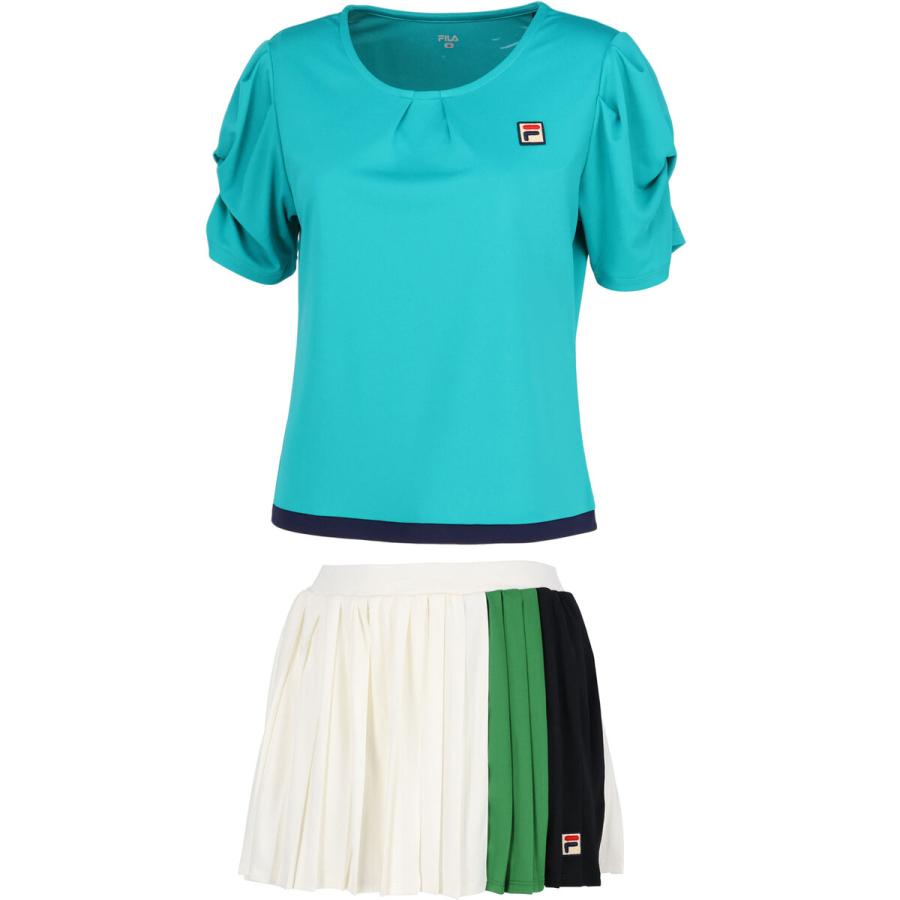 FILAテニスウエアレディース上下セット FILA（フィラ） レディース ゲームシャツ VL2697 ＆ スコート VL2699