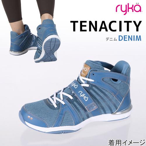 【極美品】ryka ライカ フィットネスシューズ 24cm ブルー デニム ライカ シューズ ryka レディース エクササイズ フィットネス