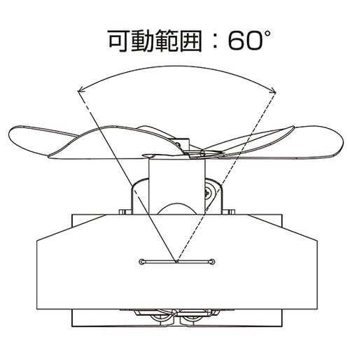 ファイヤーサイド FIRESIDE カームフロー スウィングエア 80300 暖炉アクセサリ ストーブアクセサリ 風力エネルギー 暖気循環 空気攪拌 空気循環 暖房 5枚羽根｜esports｜05