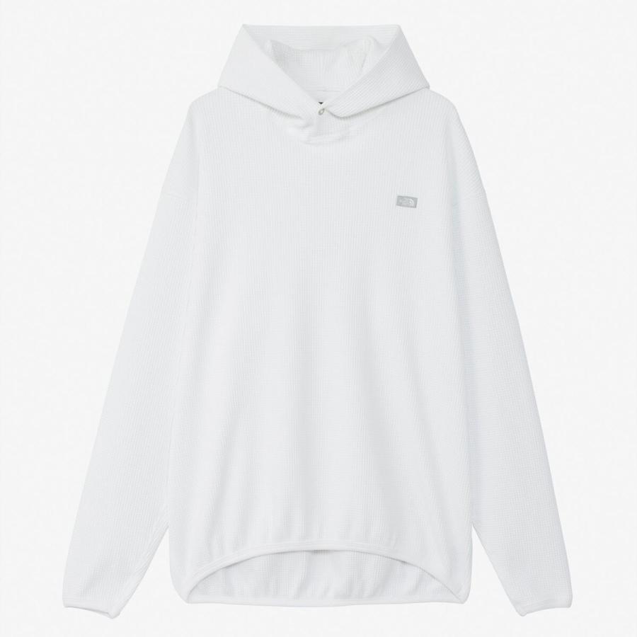 ザ・ノース・フェイス エンライドワッフルフーディー NT12460 W ホワイト メンズ レディース 春夏モデル プリントTシャツ 親子コーデ 公園 散歩 旅行 トラベルの画像