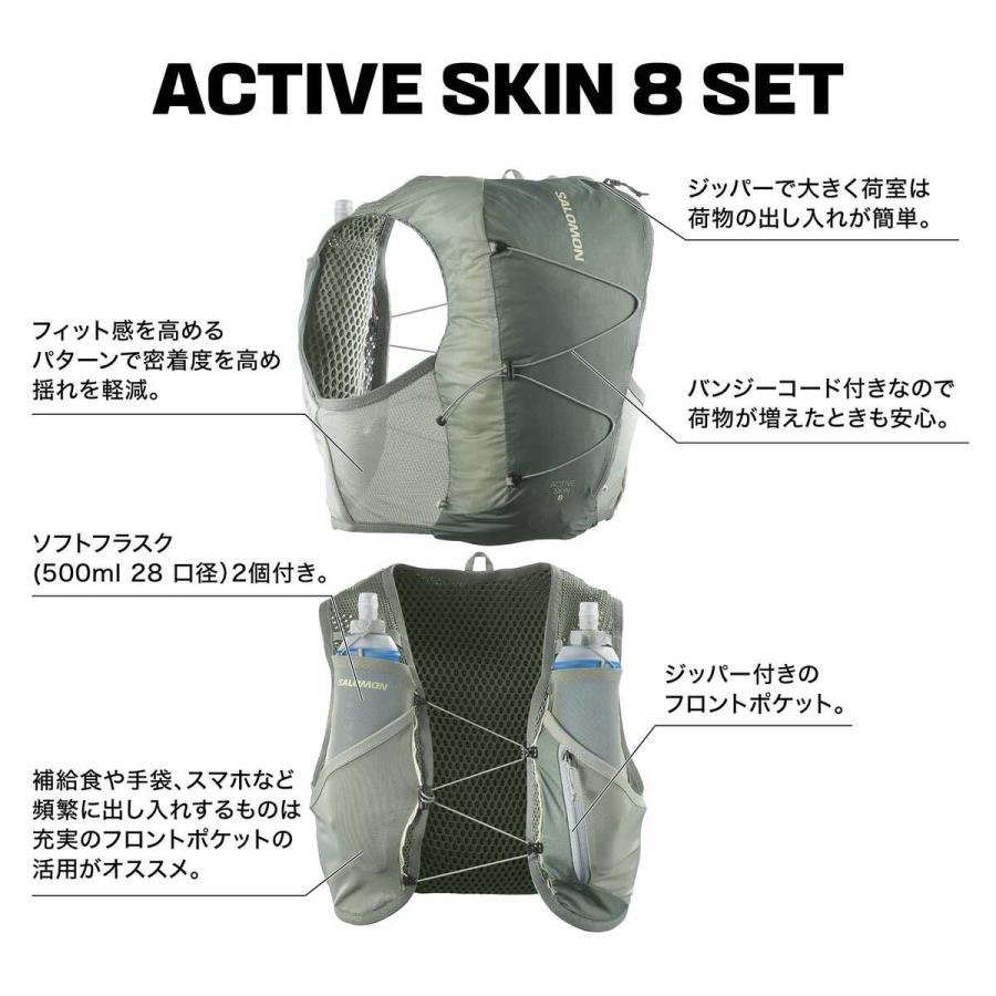 SALOMON（サロモン） アクティブ スキン 8 セット LC2177800 ブラック