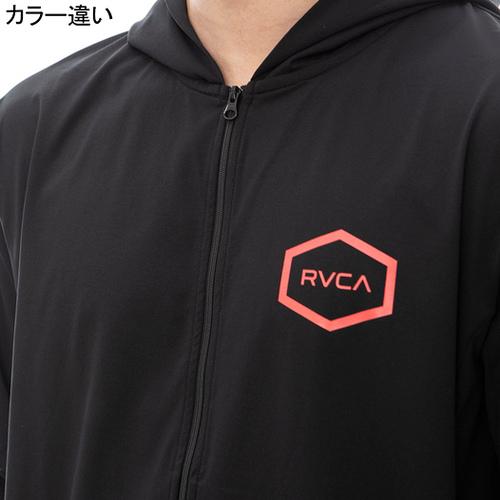 ルーカ RVCA ヘックス ラッシュガード サーフ フーディ BE041800 BLK ブラック メンズ 2024春夏モデル 長袖 ジップアップ パーカー フード 羽織り 日よけ｜esports｜05