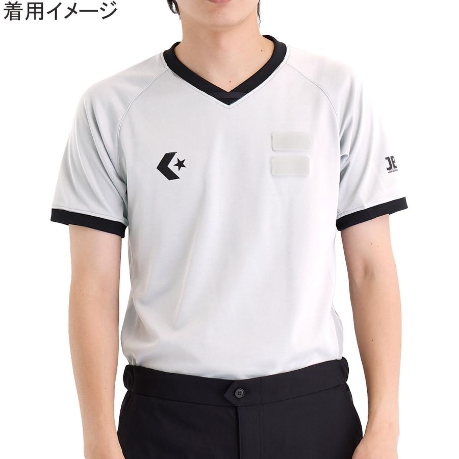 コンバース CONVERSE メンズ レディース レフリーシャツ グレー CB142151 1500 ＆ レフリーパンツ ブラック CB142152 1900 上下セット JBA認定の画像