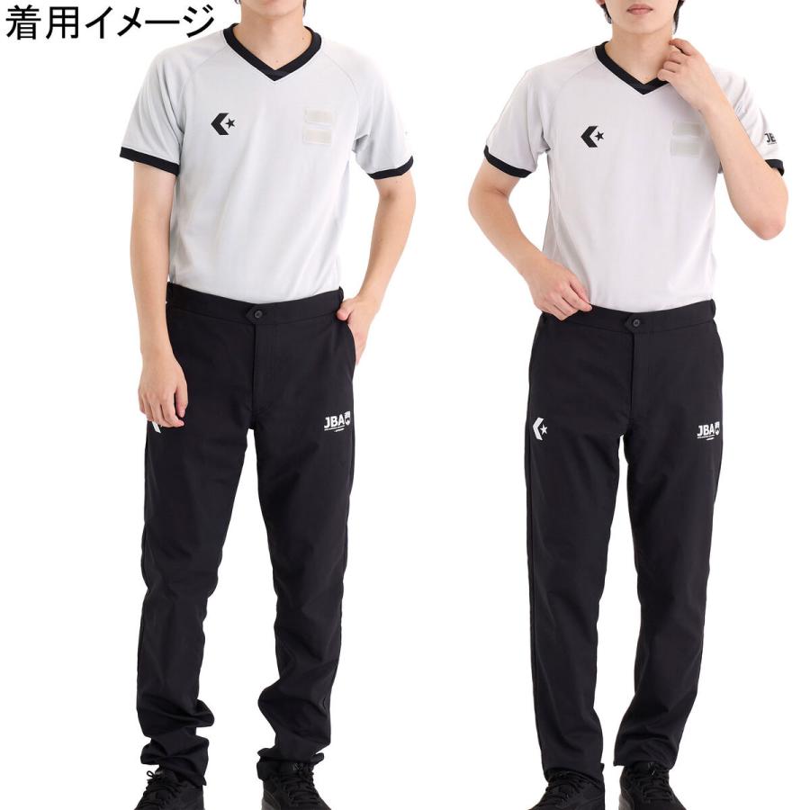 コンバース CONVERSE メンズ レディース レフリーシャツ グレー CB142151 1500 ＆ レフリーパンツ ブラック CB142152 1900 上下セット JBA認定の画像
