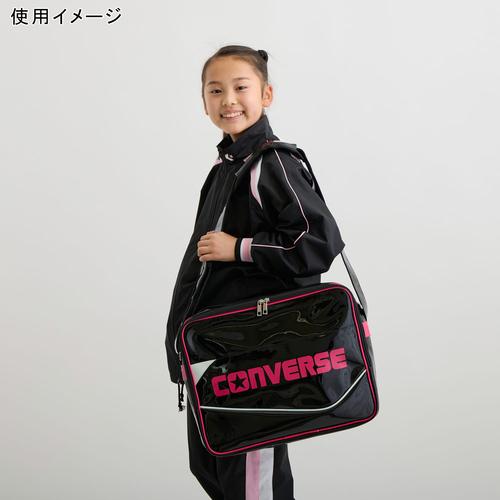 コンバース CONVERSE エナメルショルダーM C2354053 1961 ブラック/ピンク ショルダーバッグ スポーツバッグ 部活 鞄 バッグ バスケットボール バスケ｜esports｜07