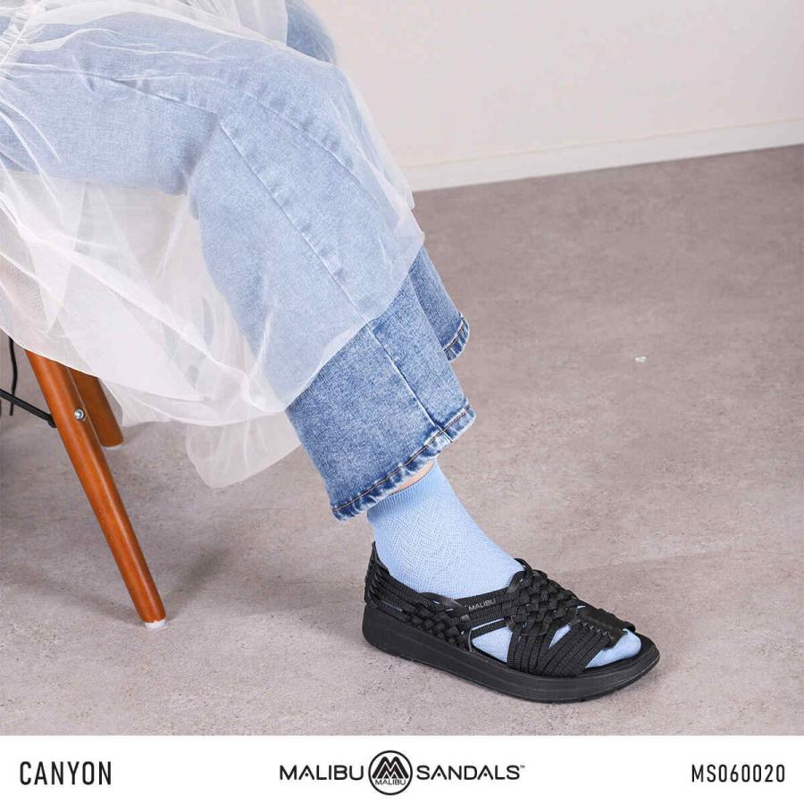 マリブサンダルズ MALIBU SANDALS キャニオン MS060020 899 ブラック レディース サンダルでおでかけ フェス 夏 シンプル 黒 おしゃれ 通気性 レースアップ_15