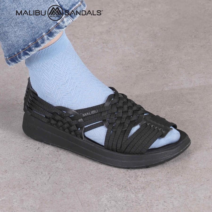 マリブサンダルズ MALIBU SANDALS キャニオン MS060020 899 ブラック レディース サンダルでおでかけ フェス 夏 シンプル 黒 おしゃれ 通気性 レースアップ_1