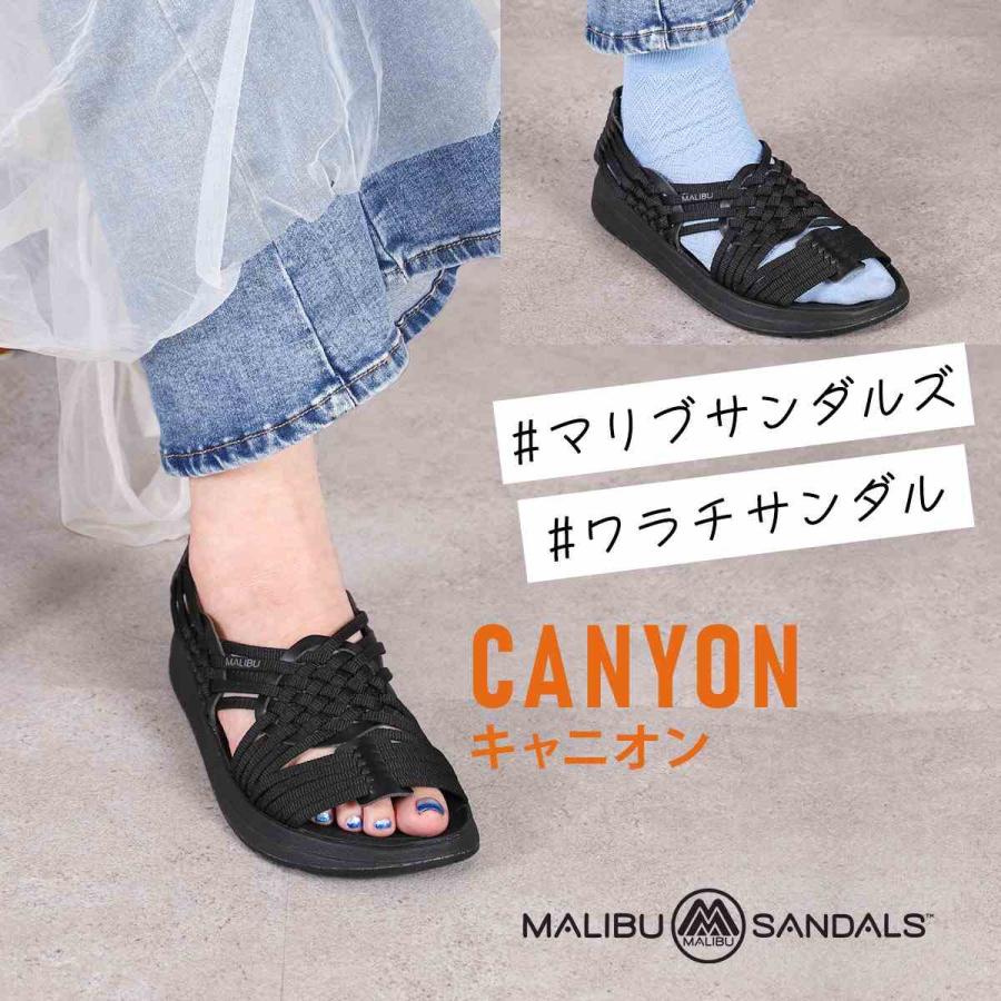 マリブサンダルズ MALIBU SANDALS キャニオン MS060020 899 ブラック レディース サンダルでおでかけ フェス 夏 シンプル 黒 おしゃれ 通気性 レースアップ_7