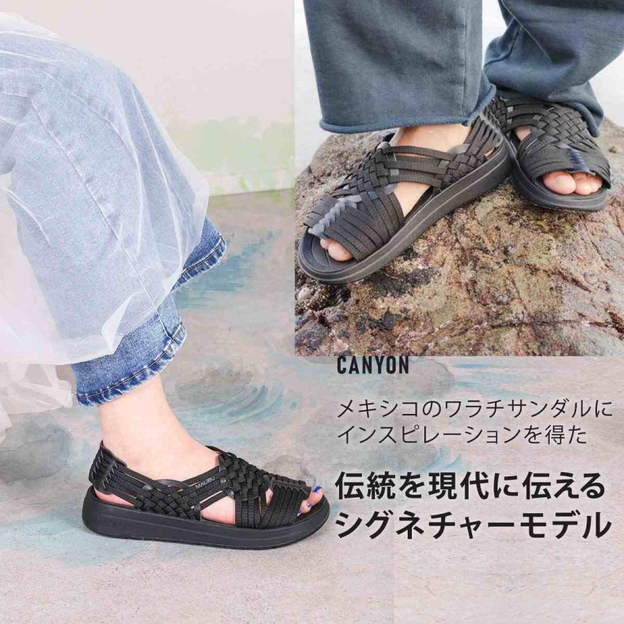 マリブサンダルズ MALIBU SANDALS キャニオン MS060020 899 ブラック レディース サンダルでおでかけ フェス 夏 シンプル 黒 おしゃれ 通気性 レースアップ_8