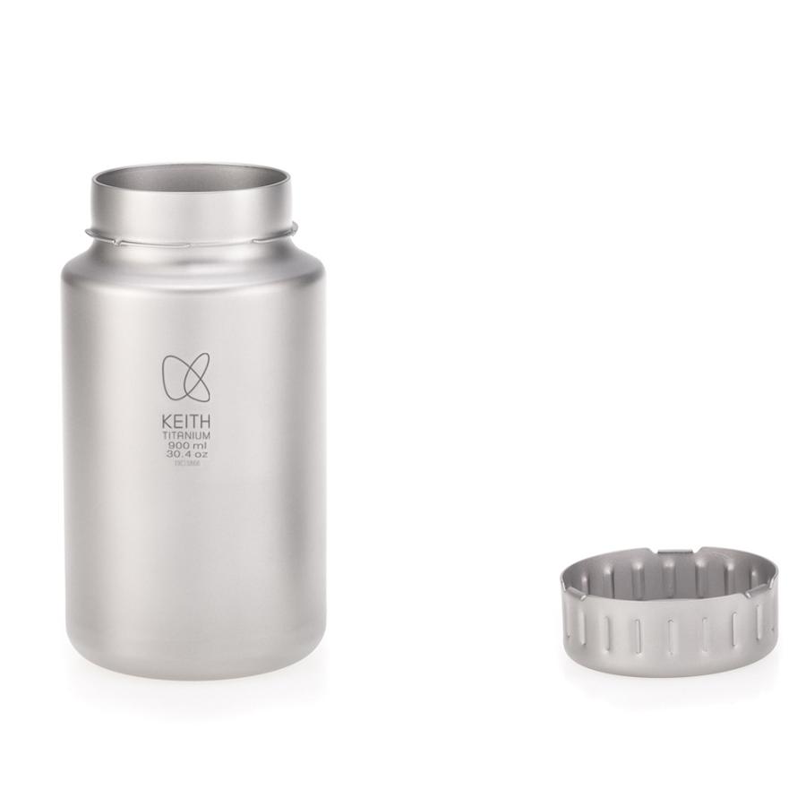Keith Titanium キース Keith 純チタンボトル 900ml 水筒ホルダー付き