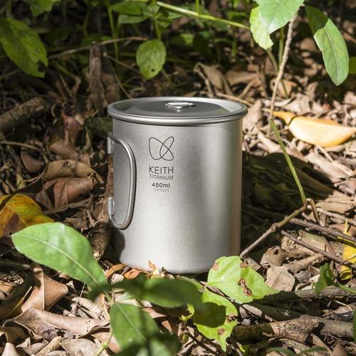 Keith Titanium キース Keith フタ付き 純チタンマグ 450ml 純チタン