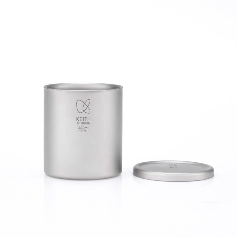Keith Titanium キース Keith ダブルウォール 純チタンカップ 220ml 純