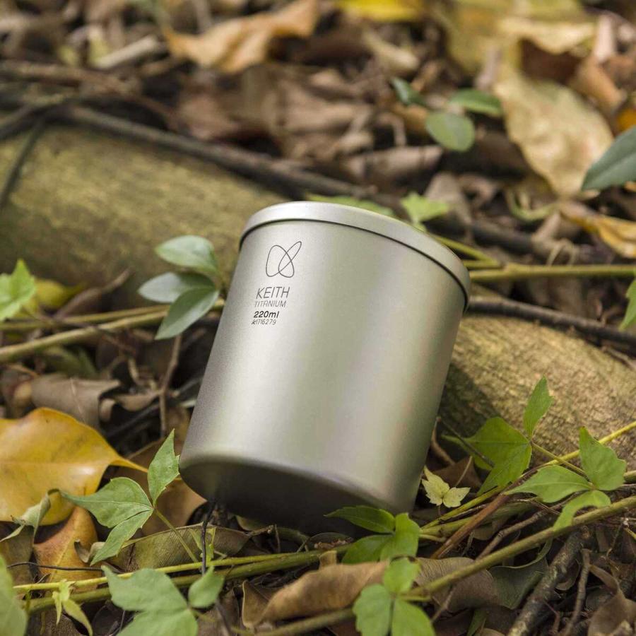 Keith Titanium キース Keith ダブルウォール 純チタンカップ 220ml 純