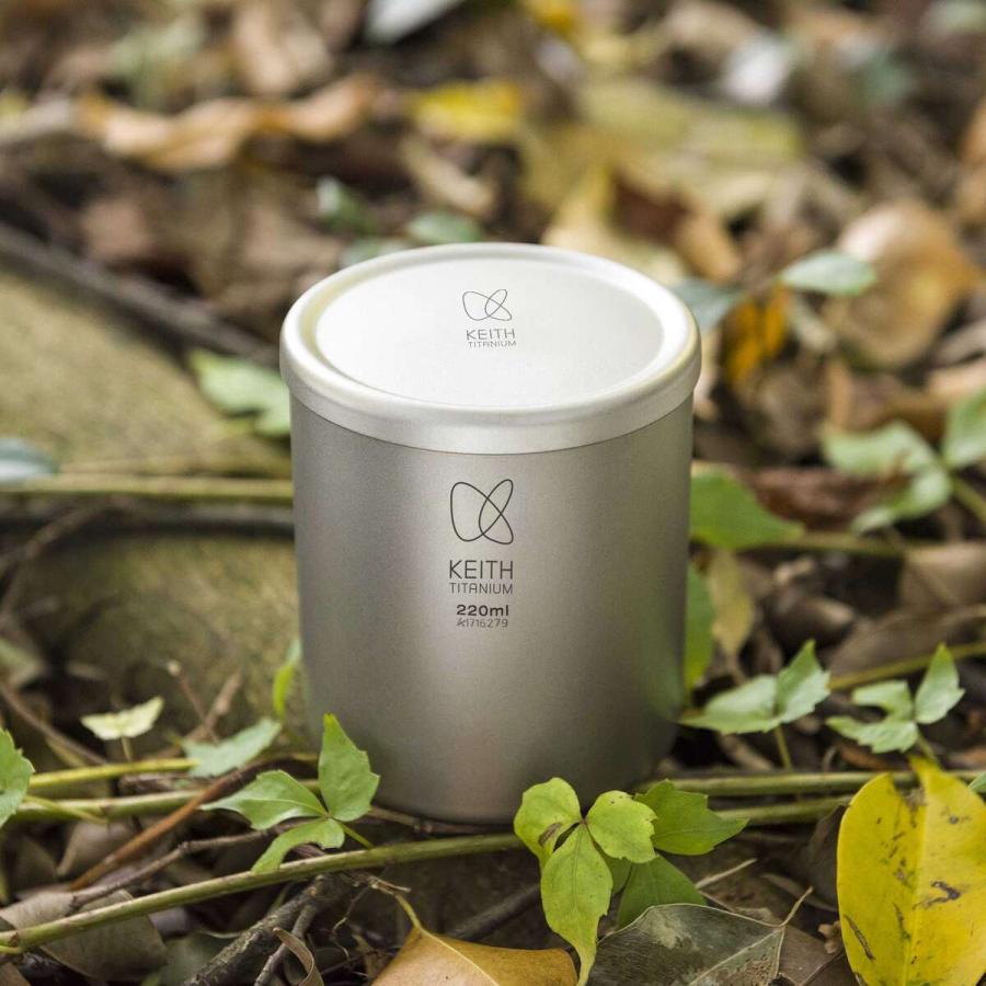 Keith Titanium キース Keith ダブルウォール 純チタンカップ 220ml 純