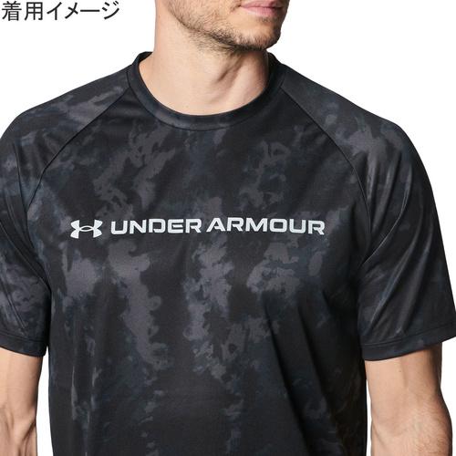 アンダーアーマー UNDER ARMOUR テック ABC カモ ショートスリーブシャツ 1361698 001 ブラック/モッドグレー メンズ トレーニングウェア 半袖シャツ｜esports｜03