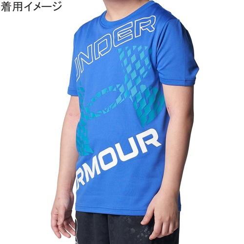 アンダーアーマー UNDER ARMOUR テック スーパービッグロゴ ショートスリーブTシャツ 1384684 400 チームロイヤル/ホワイト キッズ トレーニングウェア｜esports｜02