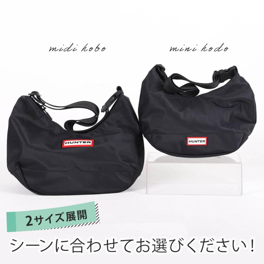 未使用＊ショルダーバッグ バッグ HUNTER ミディ ホーボー　ブラック HUNTER（ハンター） ナイロン ミディ ホーボー UBS3601KBM BLK