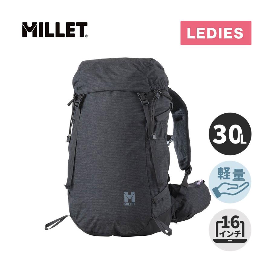 ミレーMILLETリュック スイウ30MIS0738 BLACK HEATHER MILLET（ミレー） スイウ30 MIS0738 N7316 ブラックヘザー レディース