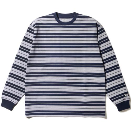 【新品】エレッセ 長袖ボーダーインナー　ネイビー×ホワイト　L NEW ERA（ニューエラ） NEW ERA LS OS CTティー マルチボーダー メンズ