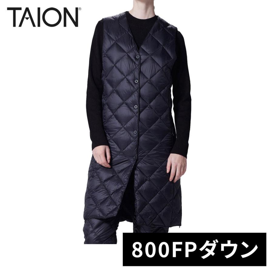 TAION タイオン シティ クルーネック ロング ダウン ジレ ベスト M 黒 楽天市場】［11/20開始☆ブラックフライデー限定 ポイント5倍］【公式