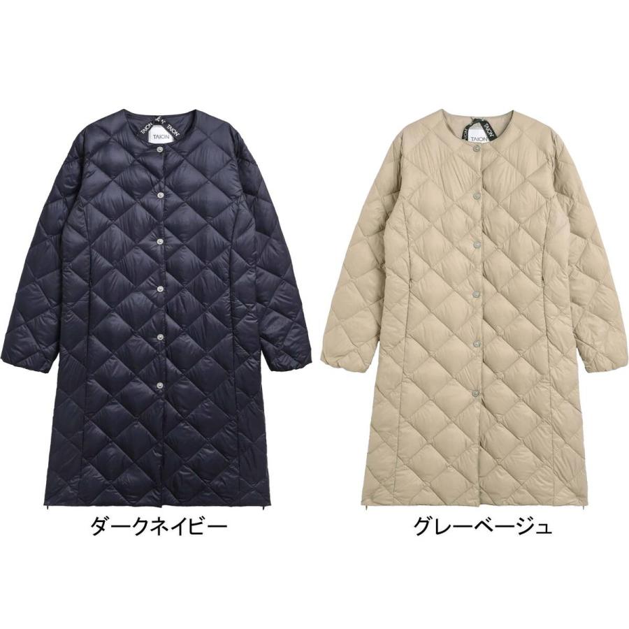 TAION（タイオン） シティ クルーネック ロングダウンコート TAION