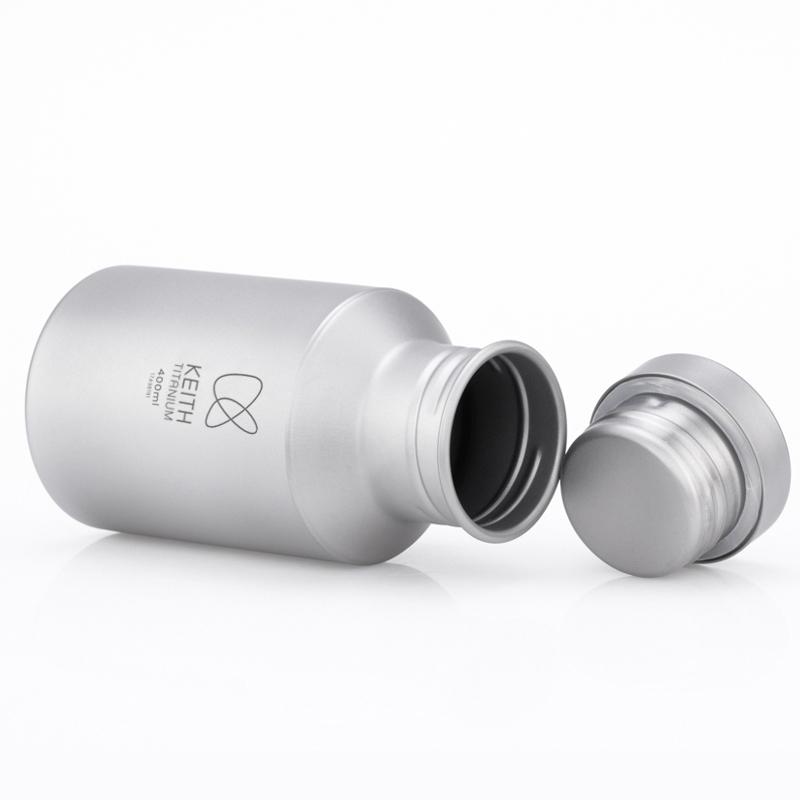 Keith Titanium キース 純チタンボトル 400ml カバー付き 純チタン