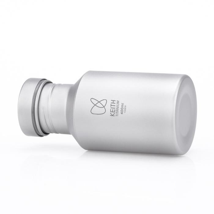 Keith Titanium キース 純チタンボトル 400ml カバー付き 純チタン
