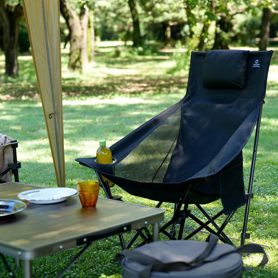 QUICK CAMP アウトドアチェア2脚セット QUICKCAMP（クイックキャンプ） アウトドアチェア ハイバック メッシュ