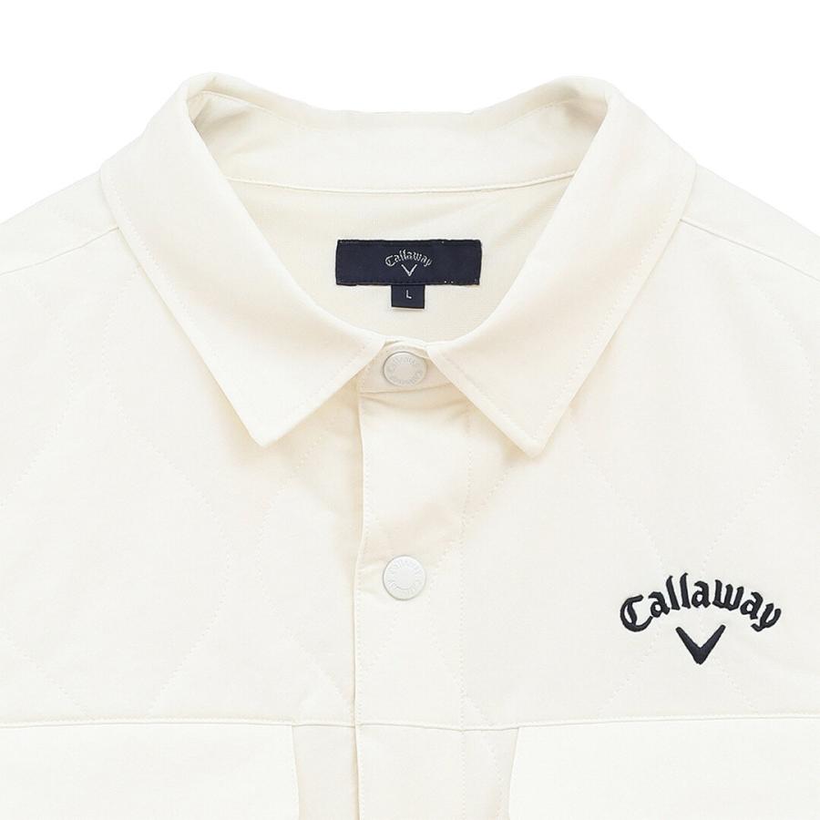 キャロウェイアパレル　メンズ ホワイトジャケット ロゴワッペン付き Callaway（キャロウェイ） キャロウェイアパレル Callaway Apparel