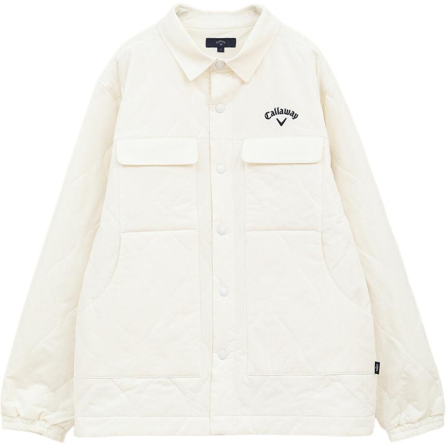 キャロウェイアパレル　メンズ ホワイトジャケット ロゴワッペン付き Callaway（キャロウェイ） キャロウェイアパレル Callaway Apparel