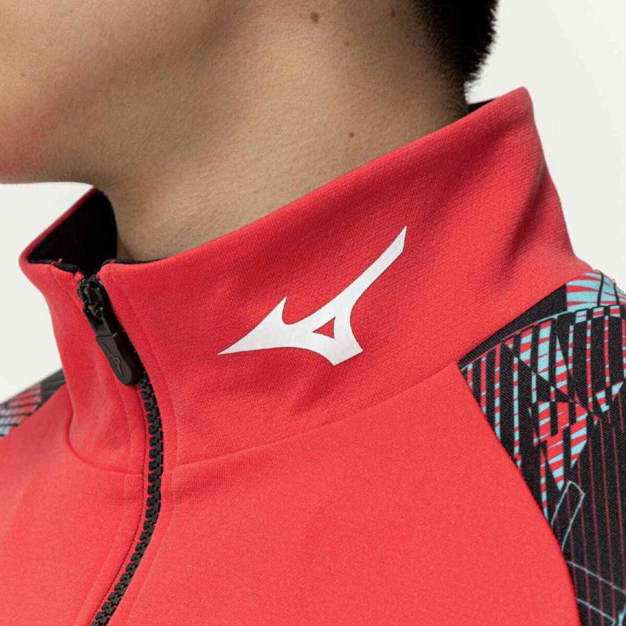 ミズノ MIZUNO N-XT ウォームアップジャケット ポピーレッド 32JCC210 63 ＆ N-XTウォームアップパンツ ブラック 32JDC210 09 上下セット 2025春夏モデル