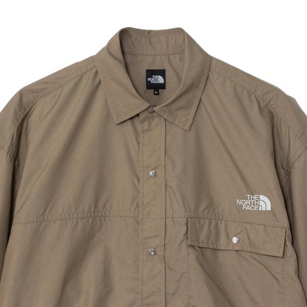 THE NORTH FACE ボタンアップシャツ L カーキ　ベージュ　未使用品 THE NORTH FACE S/S NUPTSE SHIRT クラシックカーキ（ザ・ノース