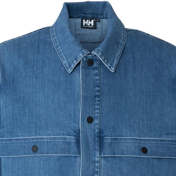 ヘリー・ハンセン HELLY HANSEN Updrift（R）ライトデニムジャケット HH12522 B ブルー メンズ レディース 2025春夏モデル デニムジャケット アウターの画像