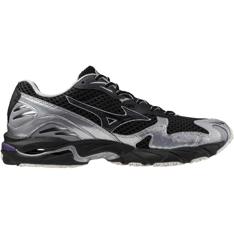 ミズノ MIZUNO ウエーブライダー10 D1GA2506 01 ブラック×ブラック×シルバー メンズ レディース 2025春夏モデル スニーカー 2E相当 カジュアルシューズ_2