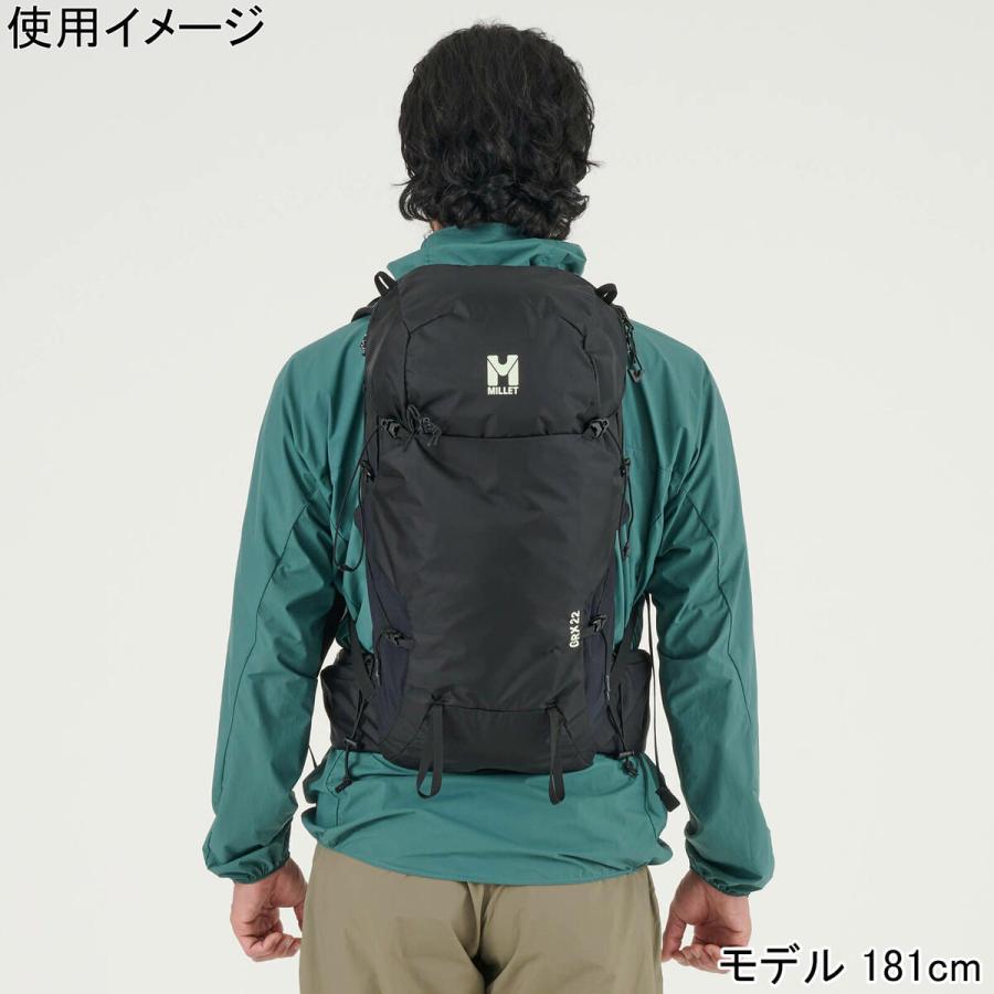 ミレー MILLET GRX 22 MIS01303 BLACK - NOIR ブラックノワール アウトドア リュックサック バックパック ハイキング 耐久性 軽量 通気性 バッグ 鞄 かばん | MILLET | 04